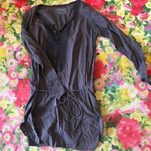 Gray Long Sleeve Tunic Top